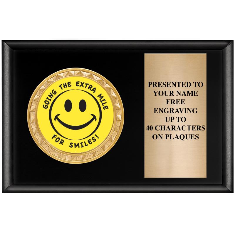 6" X 4" SHINY BLK INSERT PLQ