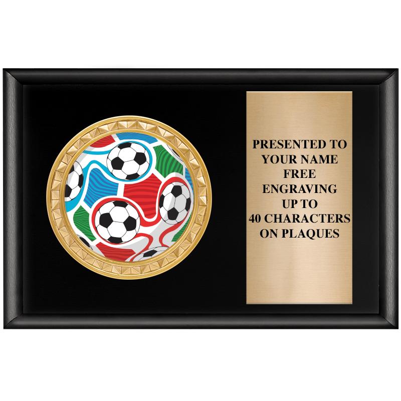 6" X 4" SHINY BLK INSERT PLQ