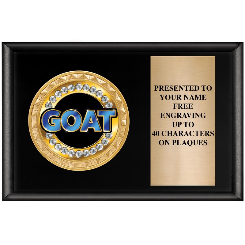 6" X 4" SHINY BLK INSERT PLQ