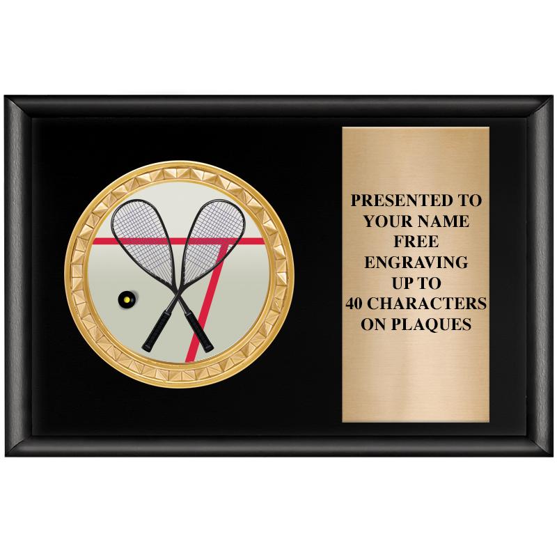 6" X 4" SHINY BLK INSERT PLQ