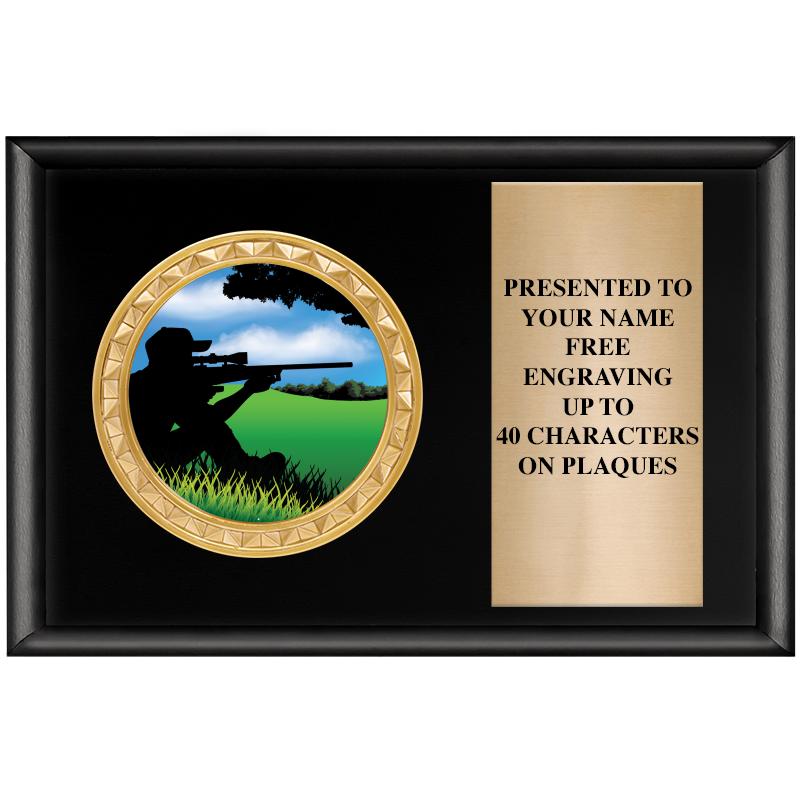 6" X 4" SHINY BLK INSERT PLQ