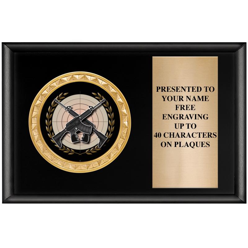 6" X 4" SHINY BLK INSERT PLQ