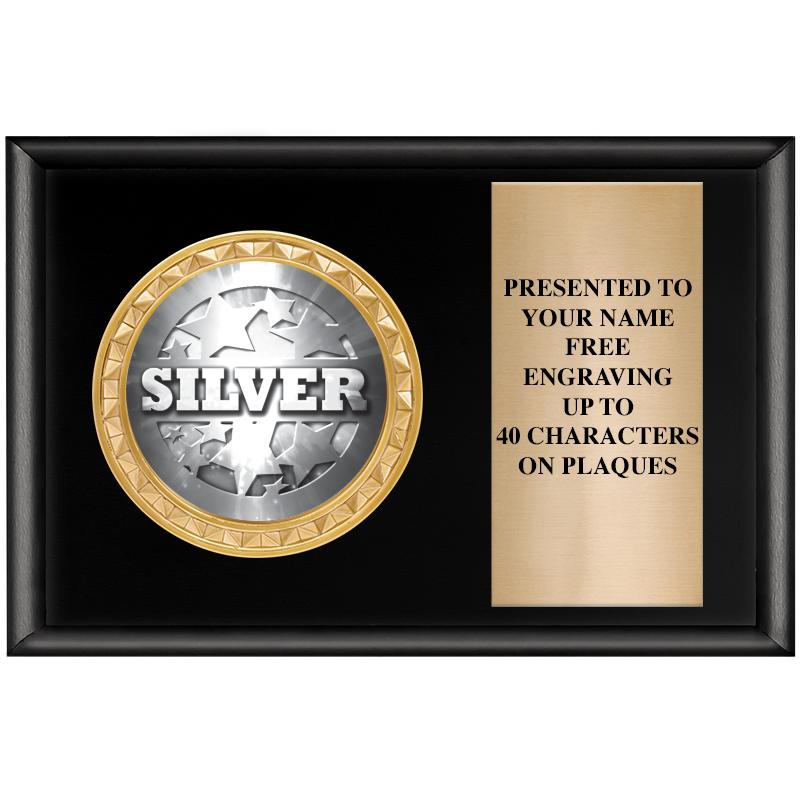 6" X 4" SHINY BLK INSERT PLQ