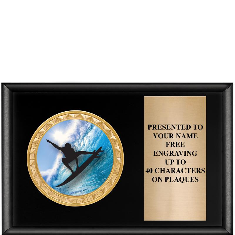 6" X 4" SHINY BLK INSERT PLQ