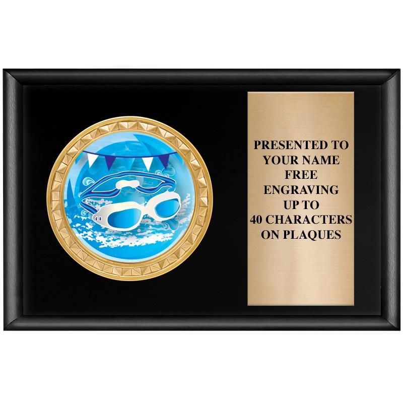 6" X 4" SHINY BLK INSERT PLQ