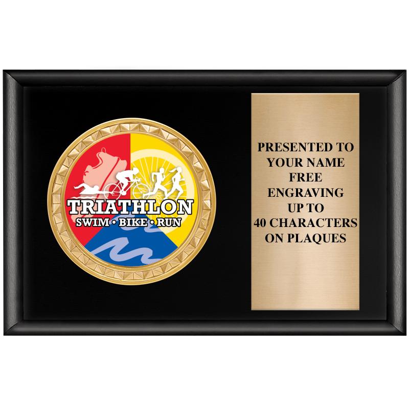 6" X 4" SHINY BLK INSERT PLQ