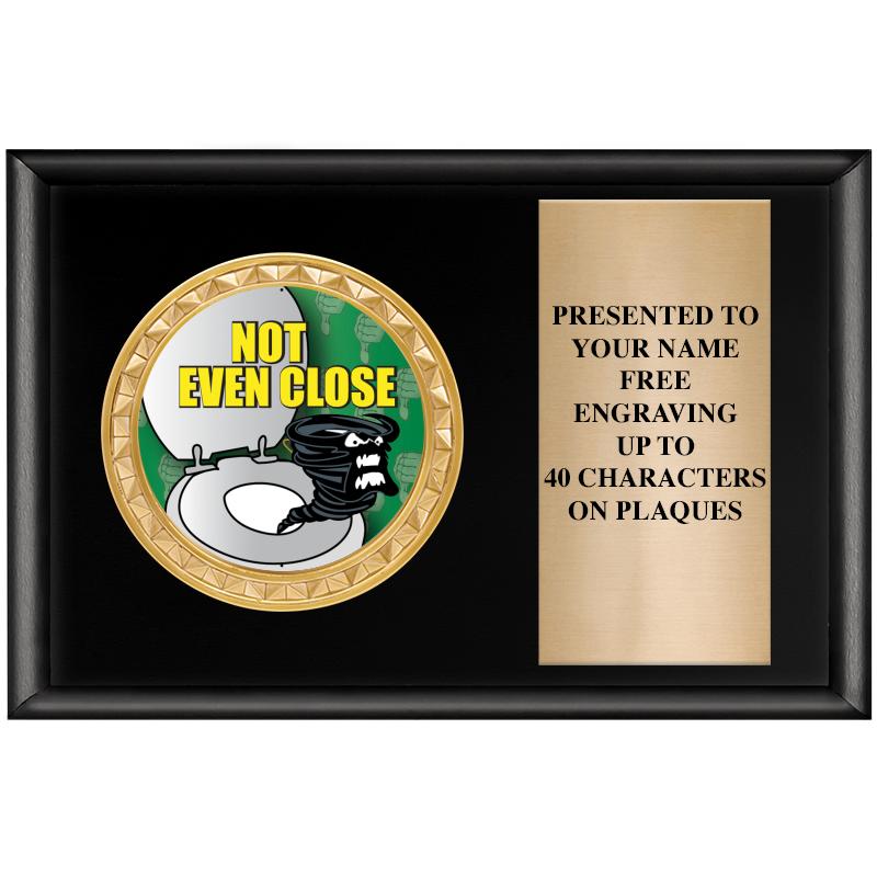 6" X 4" SHINY BLK INSERT PLQ