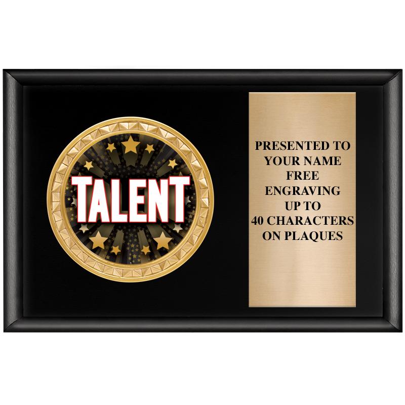 6" X 4" SHINY BLK INSERT PLQ