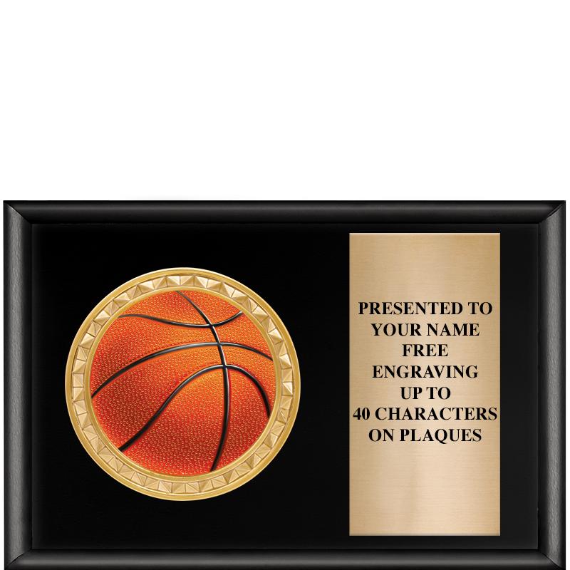 6" X 4" SHINY BLK INSERT PLQ