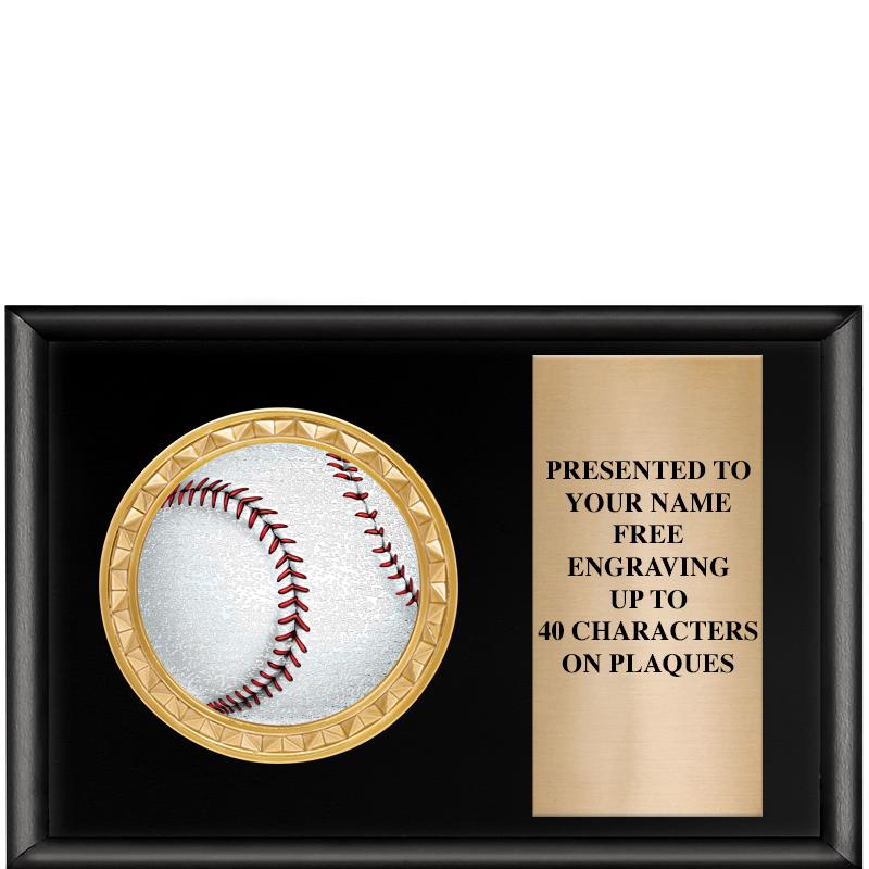 6" X 4" SHINY BLK INSERT PLQ