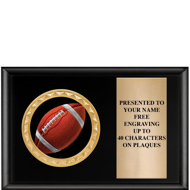 6" X 4" SHINY BLK INSERT PLQ