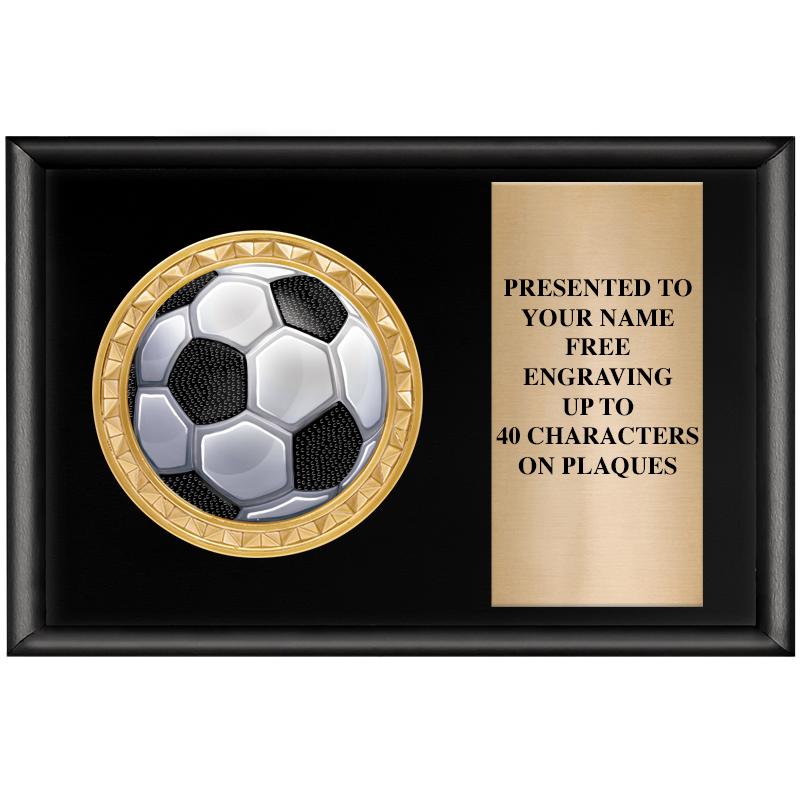 6" X 4" SHINY BLK INSERT PLQ