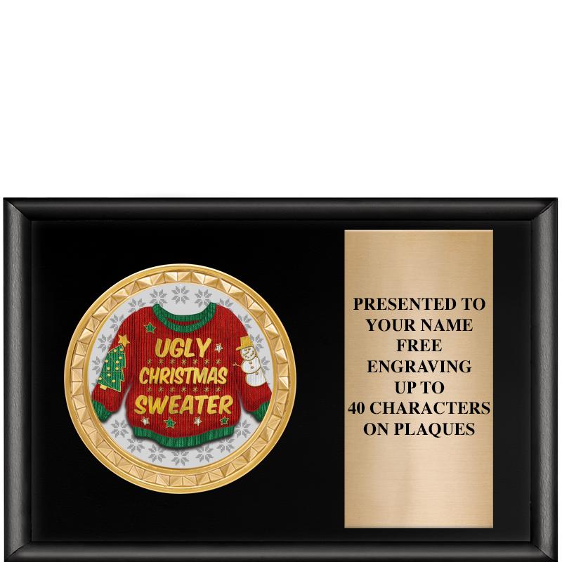 6" X 4" SHINY BLK INSERT PLQ