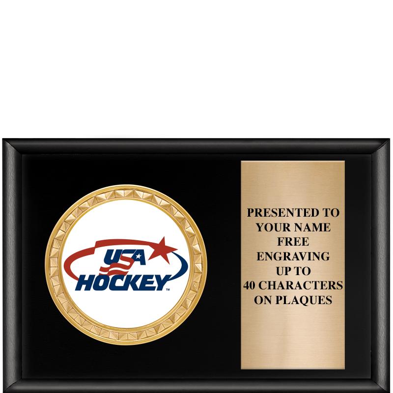 6" X 4" SHINY BLK INSERT PLQ