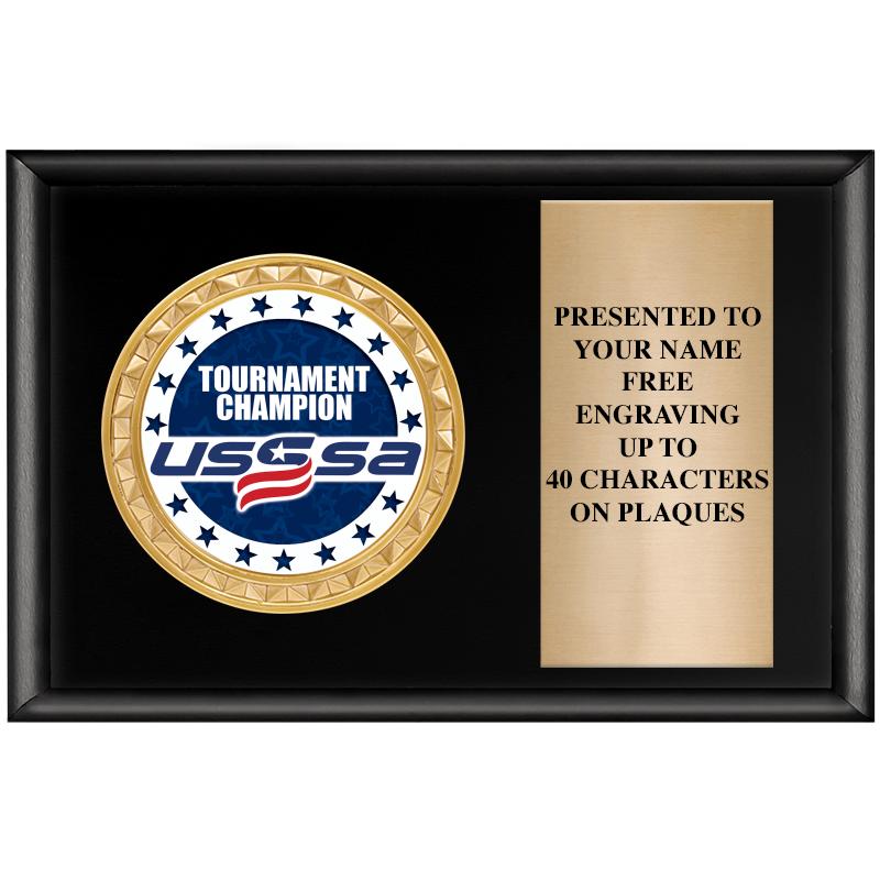 6" X 4" SHINY BLK INSERT PLQ