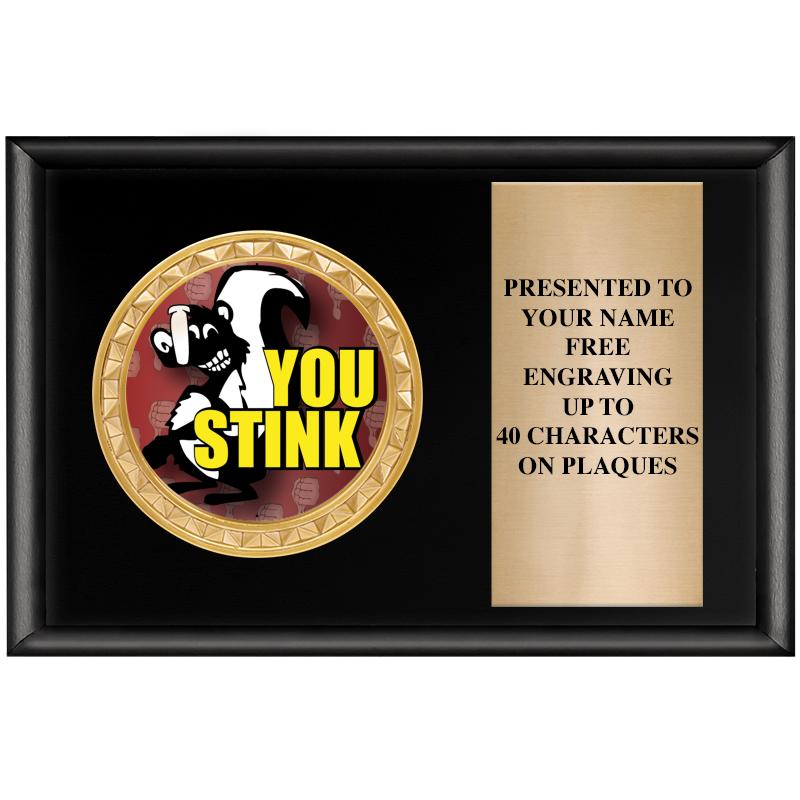 6" X 4" SHINY BLK INSERT PLQ