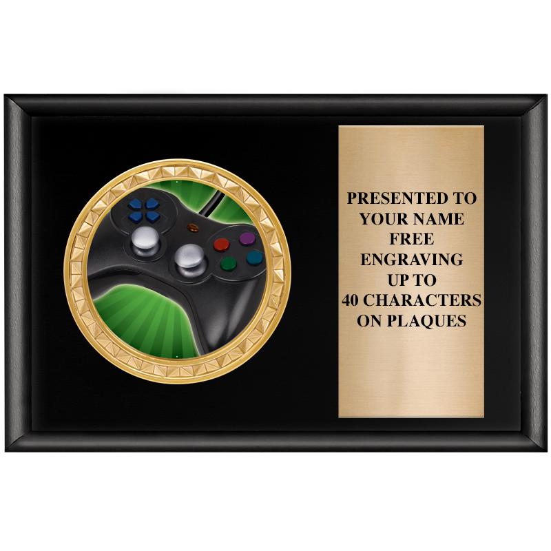 6" X 4" SHINY BLK INSERT PLQ