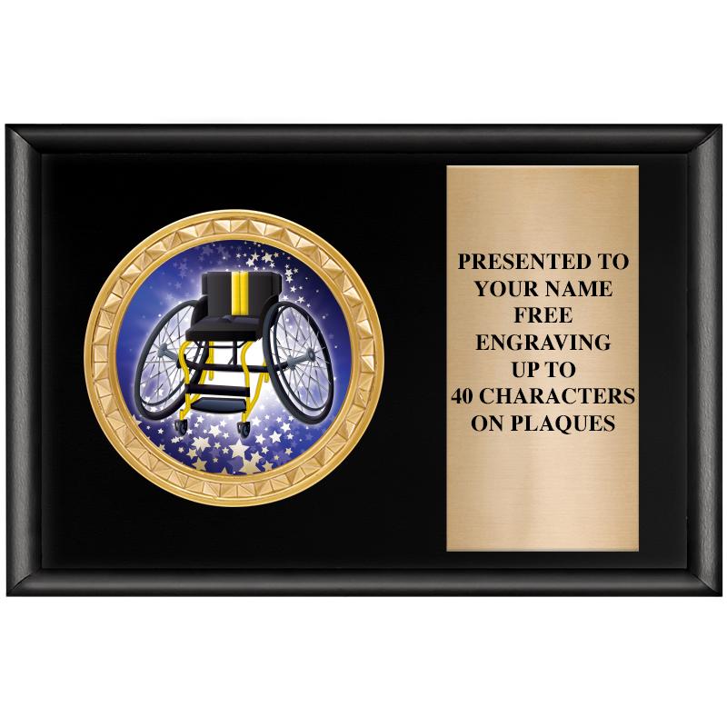 6" X 4" SHINY BLK INSERT PLQ