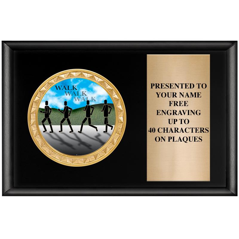 6" X 4" SHINY BLK INSERT PLQ