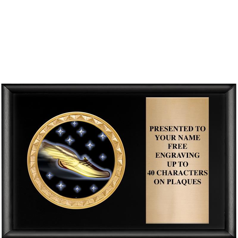 6" X 4" SHINY BLK INSERT PLQ