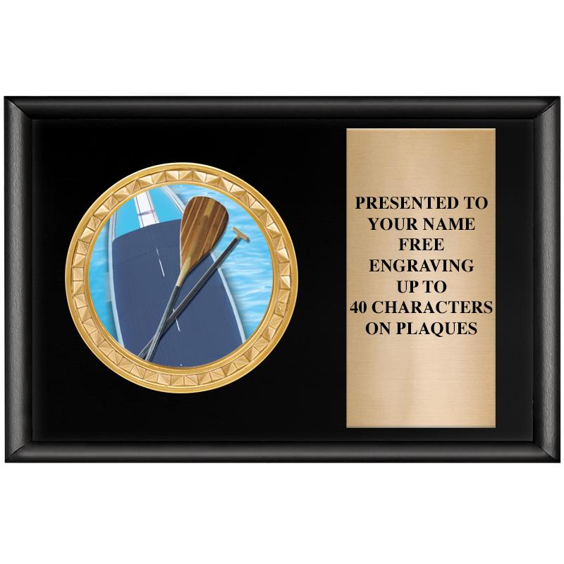 6" X 4" SHINY BLK INSERT PLQ