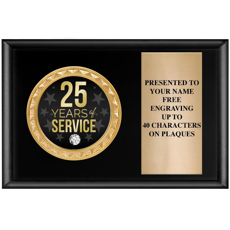 6" X 4" SHINY BLK INSERT PLQ