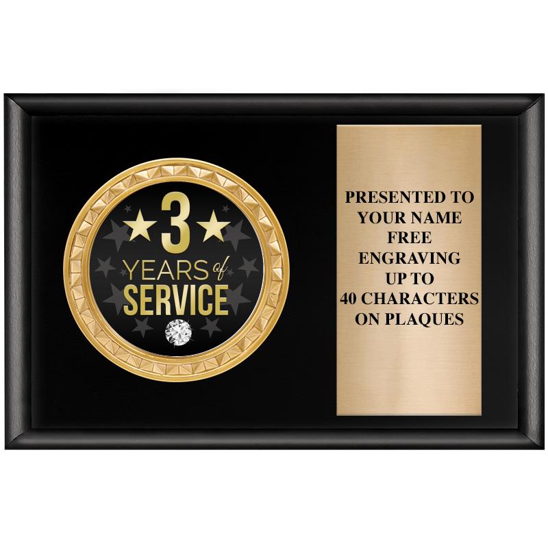 6" X 4" SHINY BLK INSERT PLQ