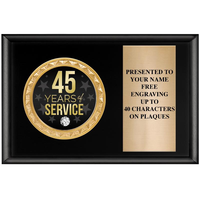 6" X 4" SHINY BLK INSERT PLQ