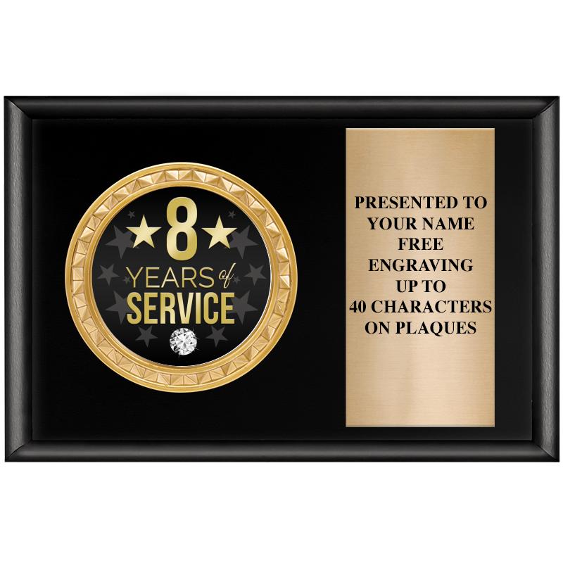 6" X 4" SHINY BLK INSERT PLQ