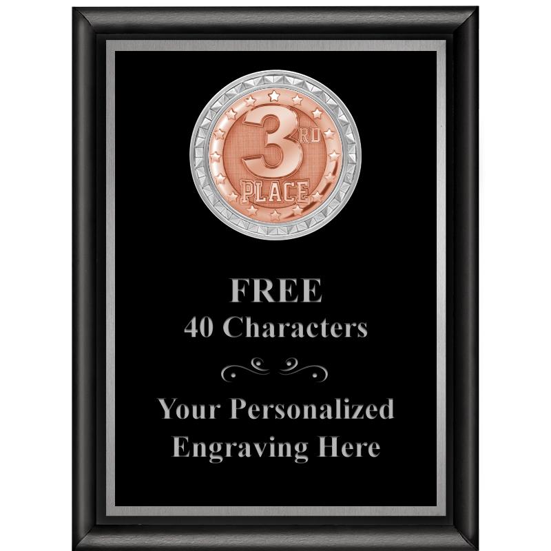 6X8 BLK SHINY EXEC INS PLQ SV