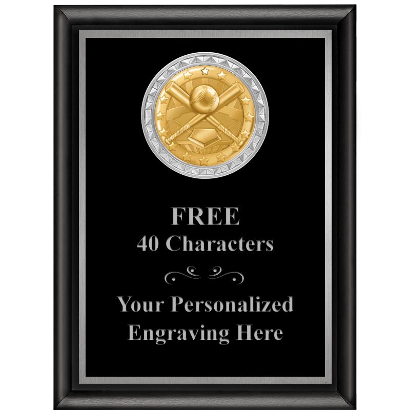 6X8 BLK SHINY EXEC INS PLQ SV