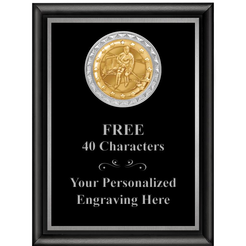 6X8 BLK SHINY EXEC INS PLQ SV