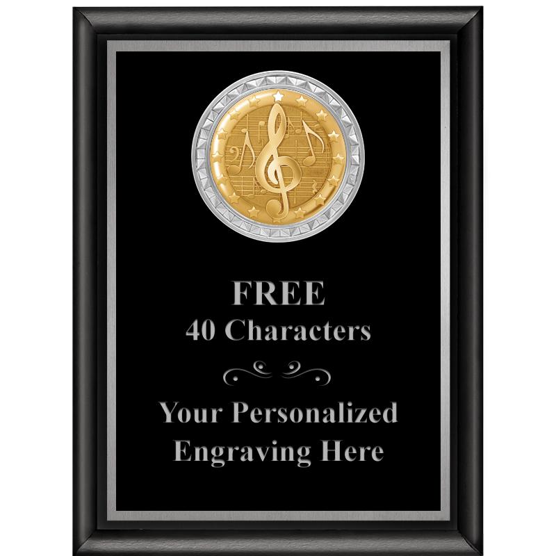 6X8 BLK SHINY EXEC INS PLQ SV