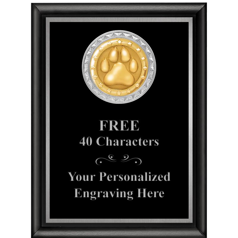 6X8 BLK SHINY EXEC INS PLQ SV