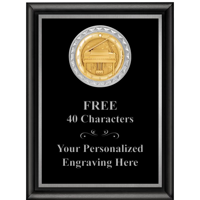 6X8 BLK SHINY EXEC INS PLQ SV