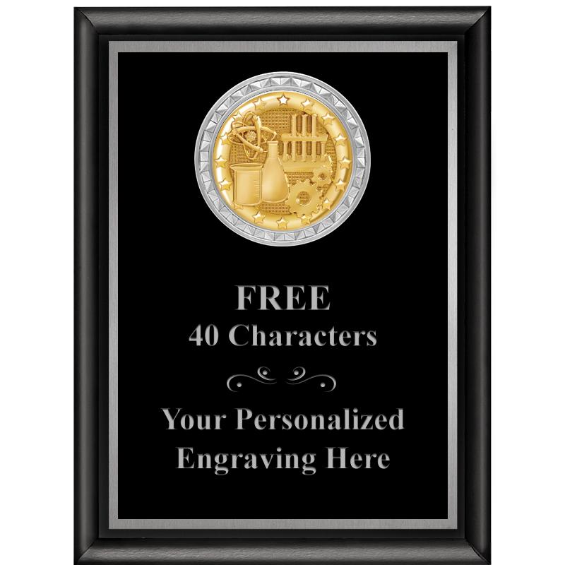 6X8 BLK SHINY EXEC INS PLQ SV