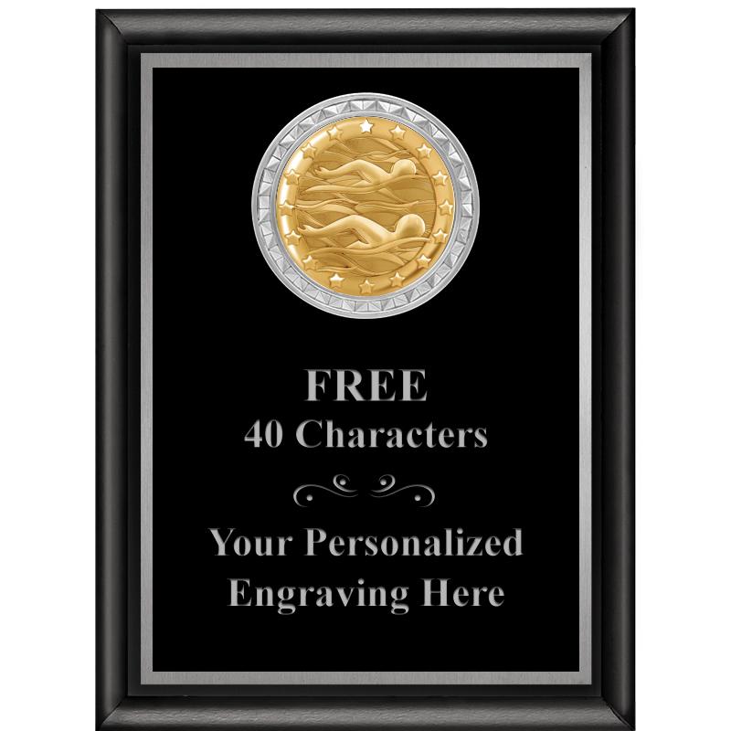 6X8 BLK SHINY EXEC INS PLQ SV