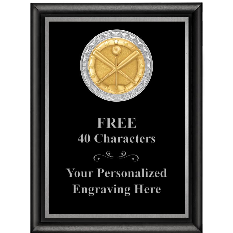 6X8 BLK SHINY EXEC INS PLQ SV