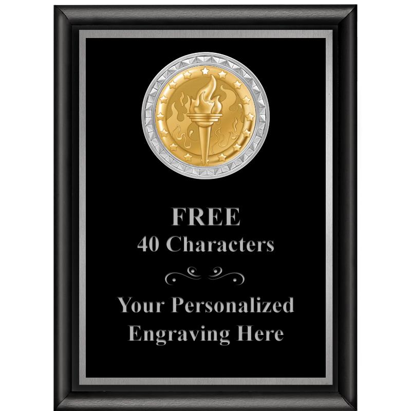 6X8 BLK SHINY EXEC INS PLQ SV