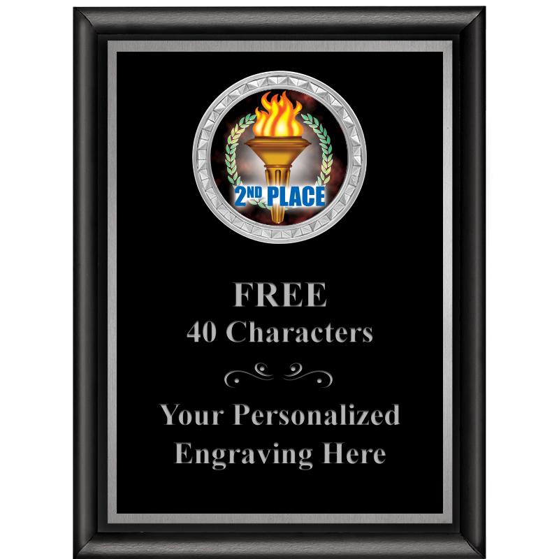 6X8 BLK SHINY EXEC INS PLQ SV