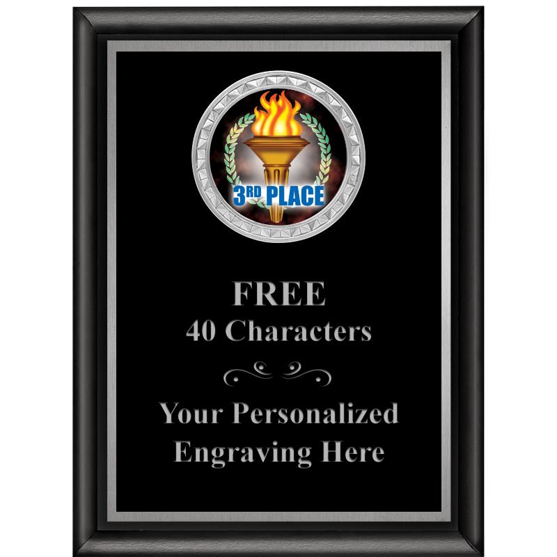 6X8 BLK SHINY EXEC INS PLQ SV