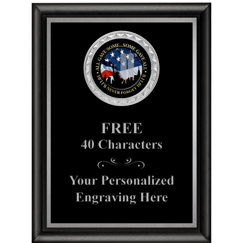 6X8 BLK SHINY EXEC INS PLQ SV