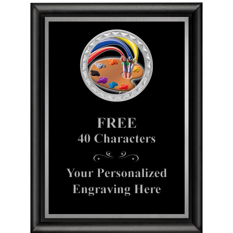 6X8 BLK SHINY EXEC INS PLQ SV