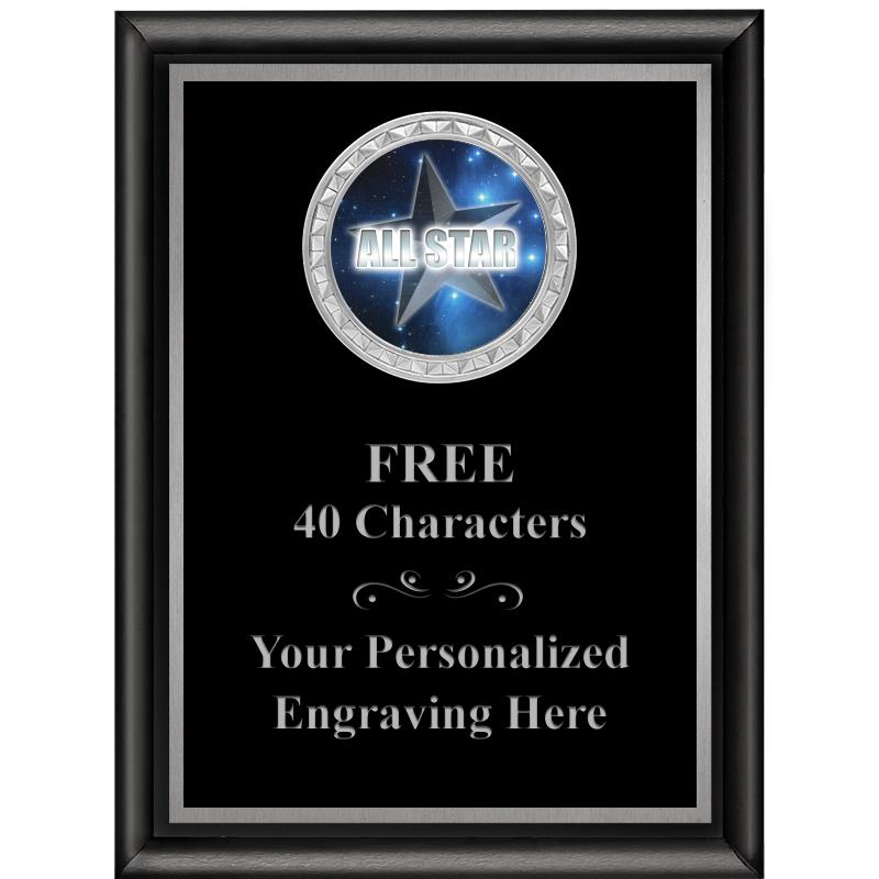 6X8 BLK SHINY EXEC INS PLQ SV