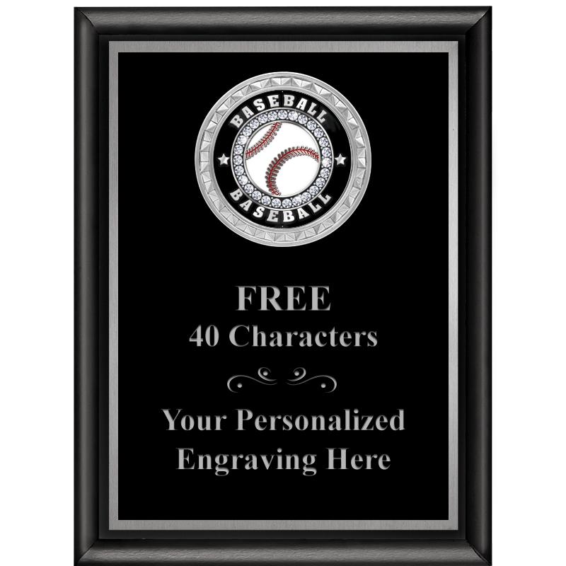 6X8 BLK SHINY EXEC INS PLQ SV