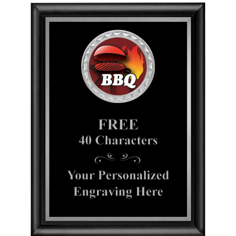 6X8 BLK SHINY EXEC INS PLQ SV