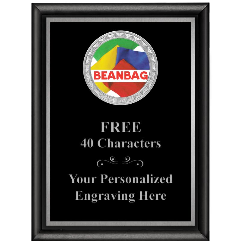 6X8 BLK SHINY EXEC INS PLQ SV