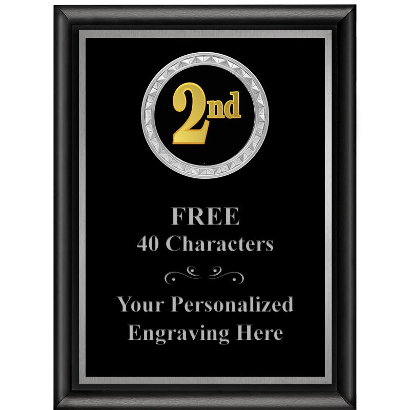 6X8 BLK SHINY EXEC INS PLQ SV