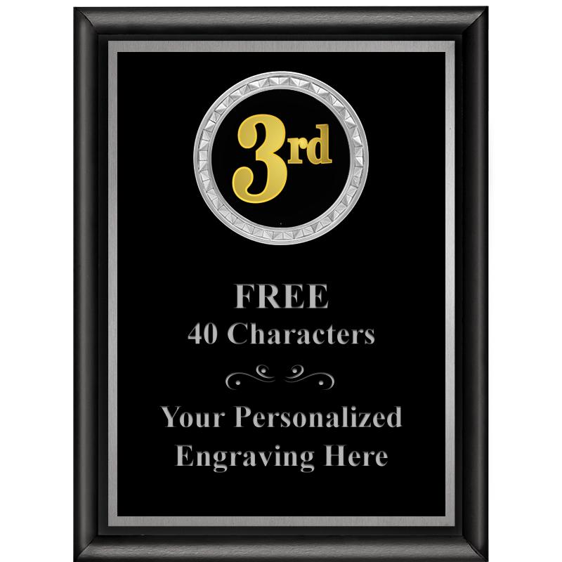 6X8 BLK SHINY EXEC INS PLQ SV