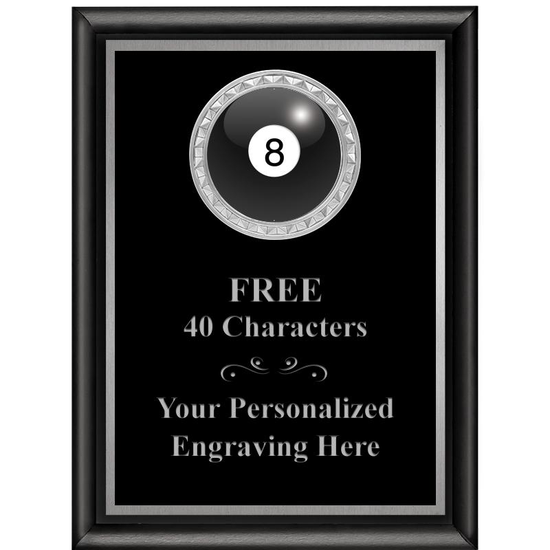 6X8 BLK SHINY EXEC INS PLQ SV